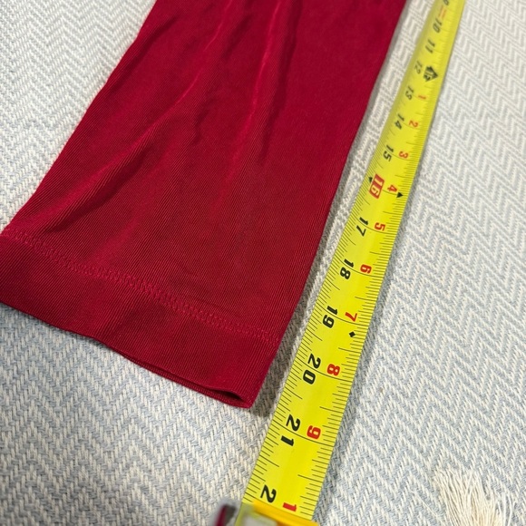 Chico's Womens Blouse Size 1 Red Long Sleeve Bateau Neck Classic Formal Elegant - Picture 7 of 8